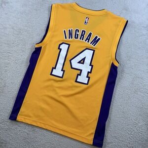 Los Angeles Lakers Brandon Ingram Jersey Mens Small Gold Adidas NBA #14